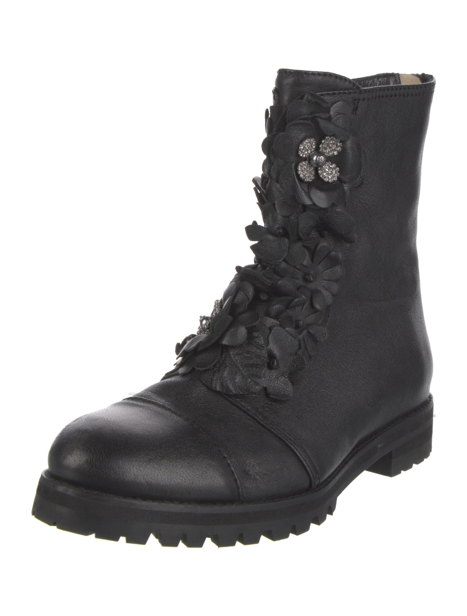 Jimmy Choo Leather Combat Boots